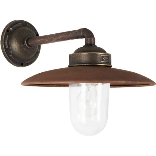 KS Verlichting Palazzo Stallamp Brons/Koper met 8W Bewegingssensor LED