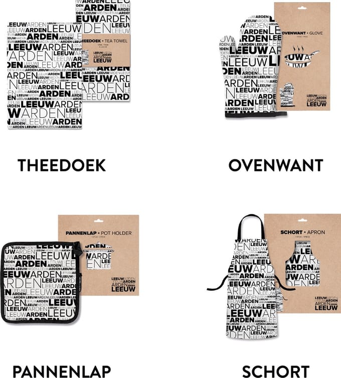 Leeuwarden keukentextiel voordeelpakket - Souvenirs Nederland