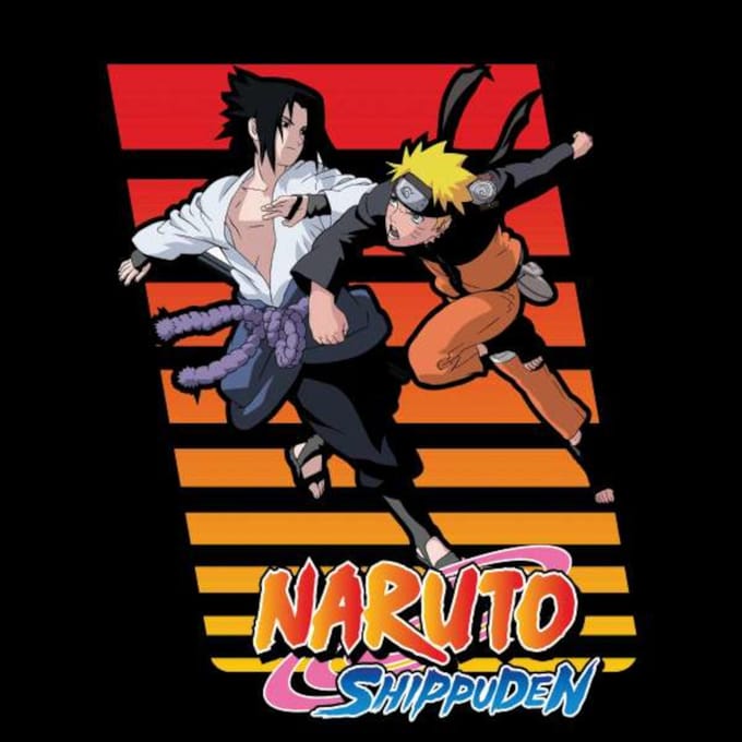 Naruto Fight Unisex T-Shirt - Black - L