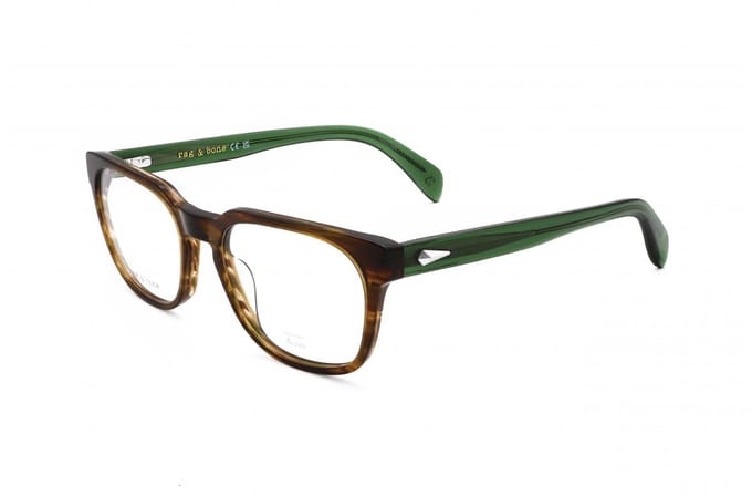 Rag & Bone RNB7060/G Brown horn 55/19/145 MAN Brilmonturen