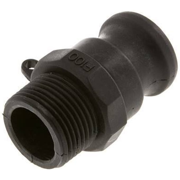 Camlock DN 25 (1'') Koppeling PolypropyleenR 1'' met buitendraad Type F MIL-C-27487 [2 Stuks]