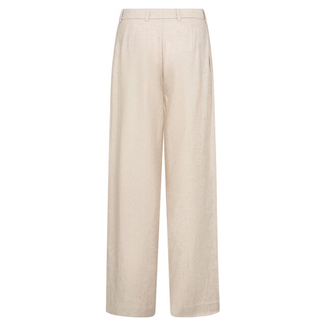 Wide leg broek van viscosemix met biezen model 'MIssa Coleen'