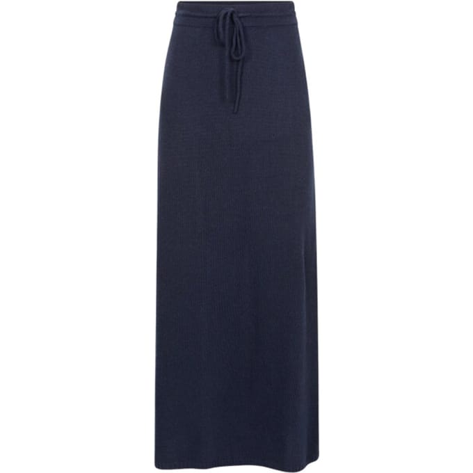 Âme Antwerp Long Knit Skirt  Donkerblauw Maggy