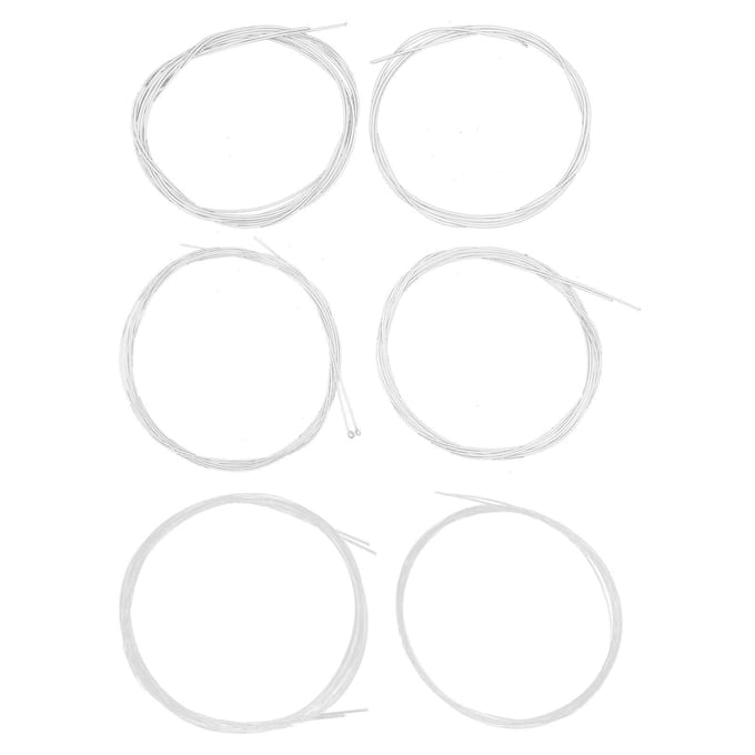 6 STUKS Oud Snaren Set 1G 2D 3A 4E 5B 6F Nylon Verzilverd Koperlegering Vervanging white