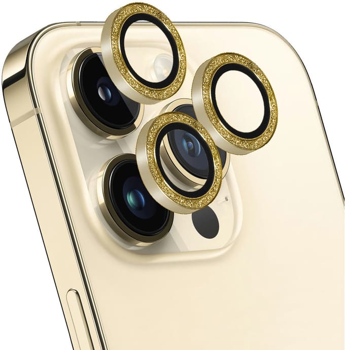 Mobiparts Camera Lens Protector Apple iPhone 14 Pro/14 Pro Max Glitter - Goud