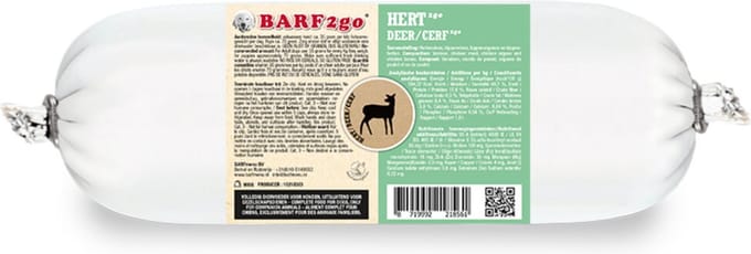 BARFmenu 2Go Hondenvoer Nat Hert 900 gr