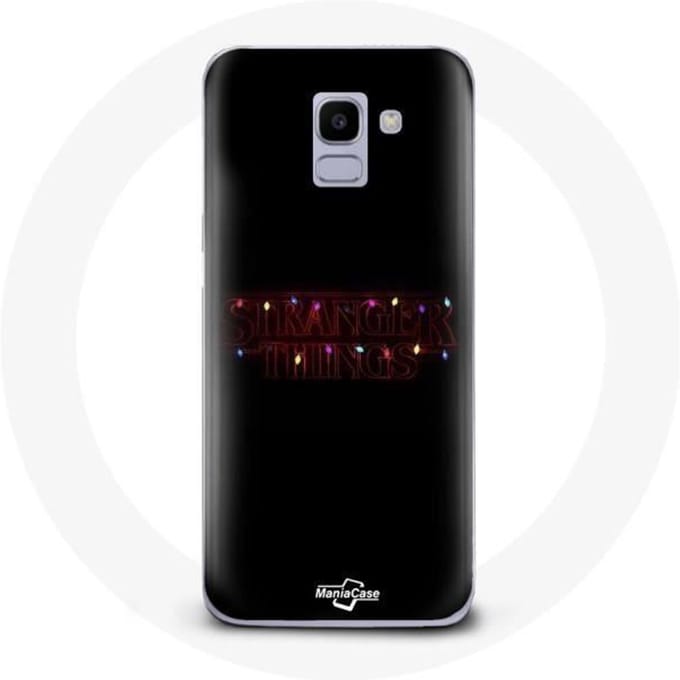 Coque pour Samsung Galaxy A6 2018 Stranger Things Affiche Logo Joyeux noël