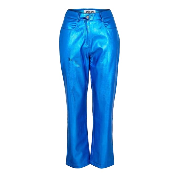 AmyLynn Dames/Dames Metallic Broek (Blauw)