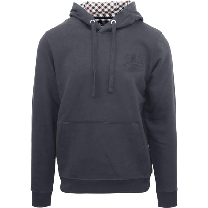 Aquascutum Herenlogo Hoodie (Antraciet)