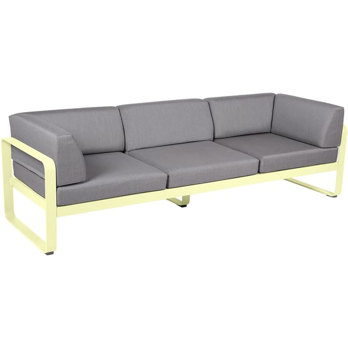 Fermob BELLEVIE club sofa 3 zits - A6 citroensorbet - 79 Flanelgrijs