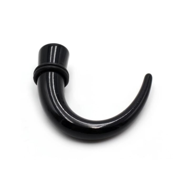 Taper acryl C-shaped 2 mm - zwart - LMPiercings