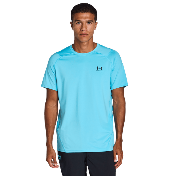 Under Armour Hg Fitted T-shirts Heren - Blauw - Maat L