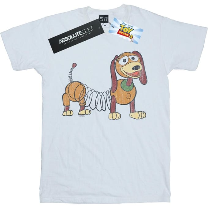 Disney Heren Toy Story 4 Slinky Pose T-Shirt (Wit)