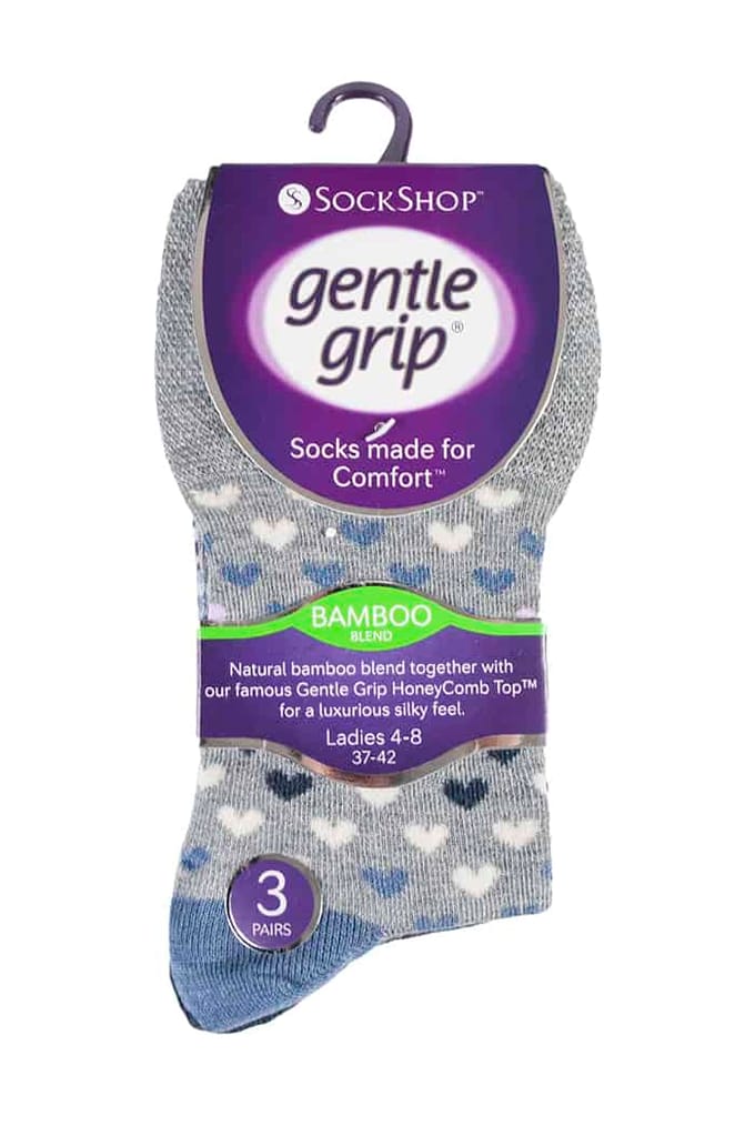 6 stuks sokken zonder elastiek bamboesokken met zachte grip voor dames - SOLRM35