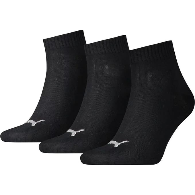 Puma - Unisex Quarter Plain Enkelsokken - 3 Pack - Maat 47-49