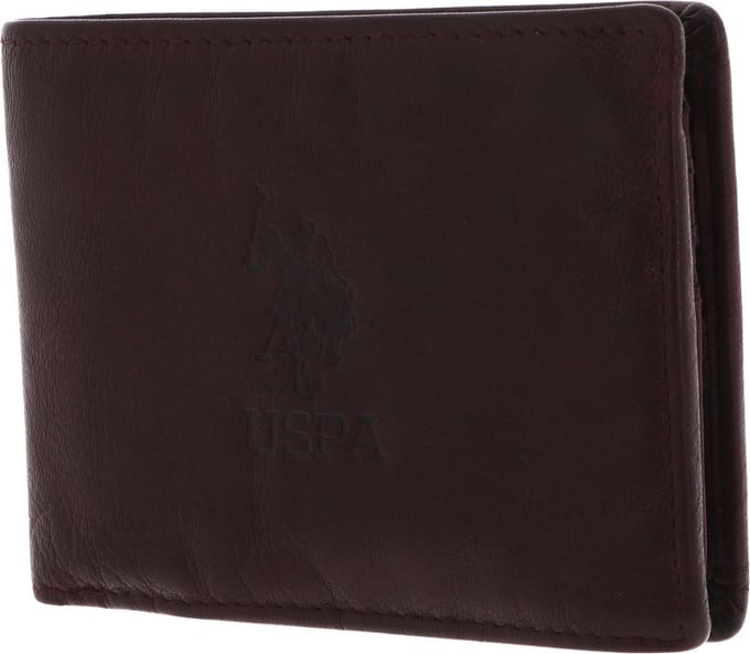 U.S. POLO ASSN. Kaarthoes Ulysses Wallet mit Flap Cognac Bruine