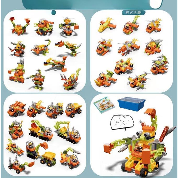 Mécanisme à engrenages pour enfants Variété Ingénierie Grandes Particules Science et Éducation Blocs de Construction Assemblage Jouet Éducatif Mecha pour Garçon gray