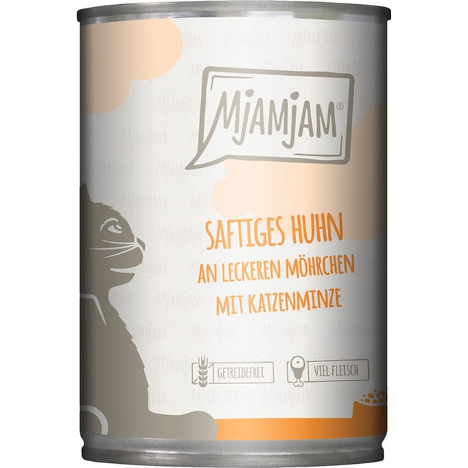6x400g MjAMjAM Sappige Kip op Smakelijke Wortels Kattenvoer Nat