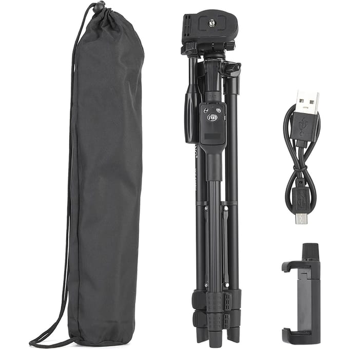 YUNTENG 5208 Uitschuifbare Handheld Selfie Stick Statief Draadloze Afstandsbediening Voor Telefoon Camera gray