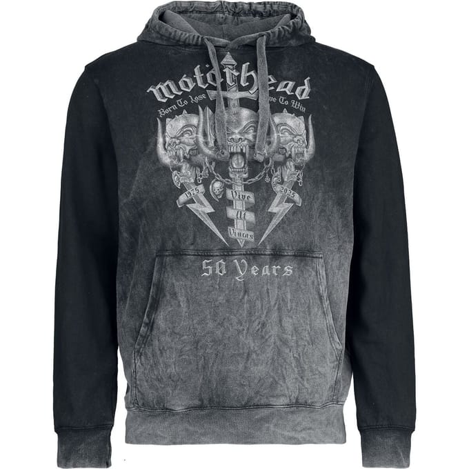 Motörhead Trui met capuchon - Core 50th - S tot M - voor Mannen - grijs
