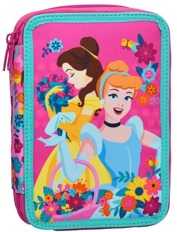 Disney Princess Spring filled pencil case 2 levels