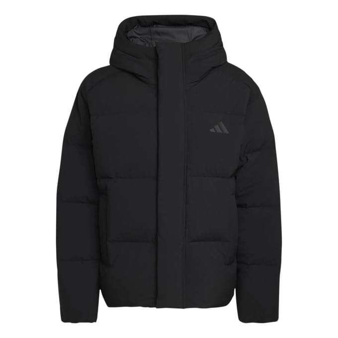 Adidas Sportswear Helionic Down Puffer Jack Met Capuchon - Heren - Zwart