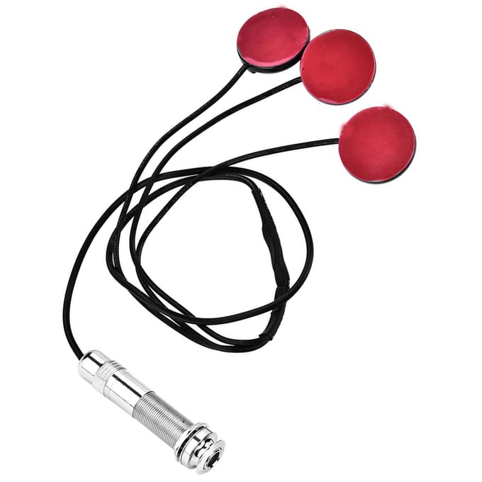 Zelfklevende Piëzo Transducer Microfoon Pickup met Endpin Jack voor Gitaar Ukulele Viool black