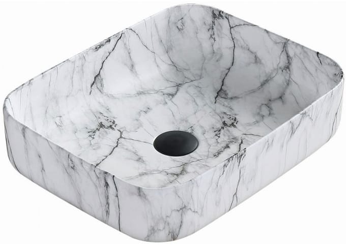 Mexen Carla opbouw wastafel 50 x 39 cm, witte steen - 21555093
