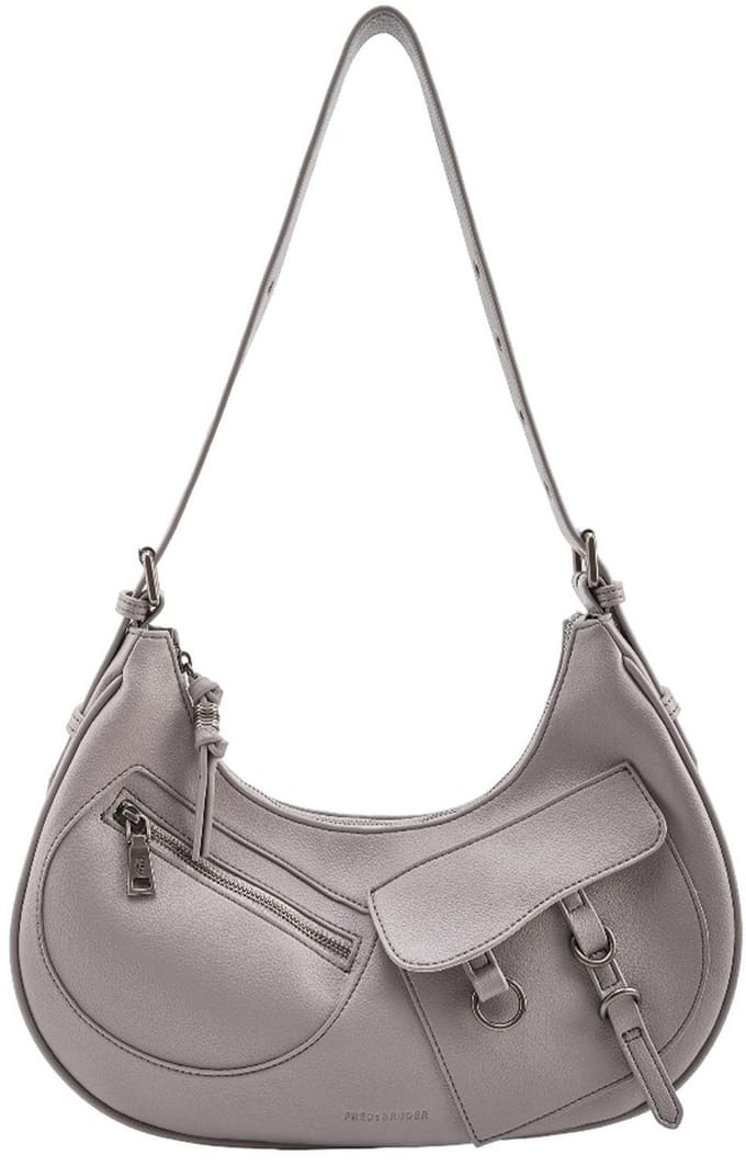FREDsBRUDER schoudertas My Bestie Shoulderbag With Pockets Warm Grey Taupe