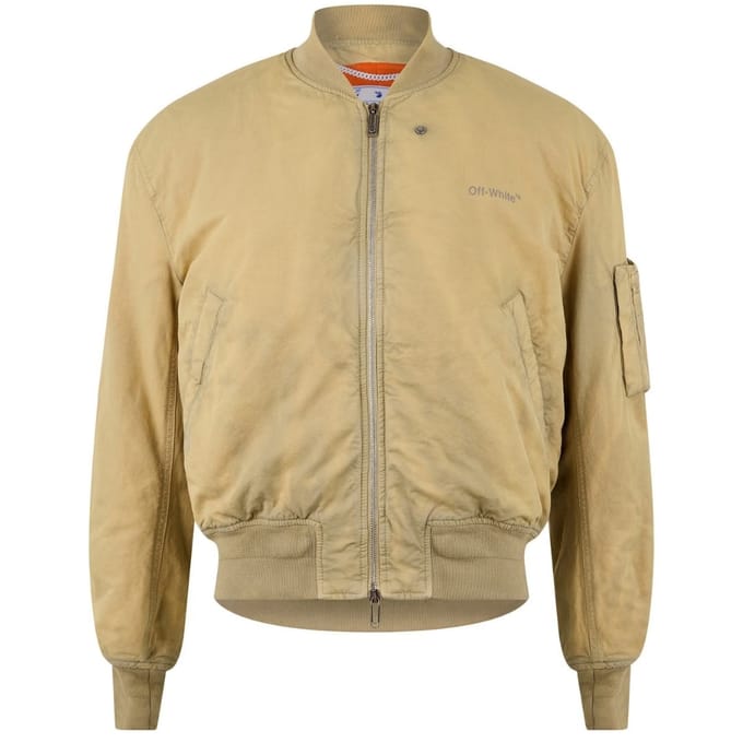 Gebroken wit Diag Tab Vintage beige bomberjack