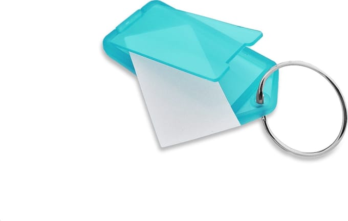 CombiCraft Openklapbare Sleutellabels Turquoise 60 x 27 mm - 100 stuks
