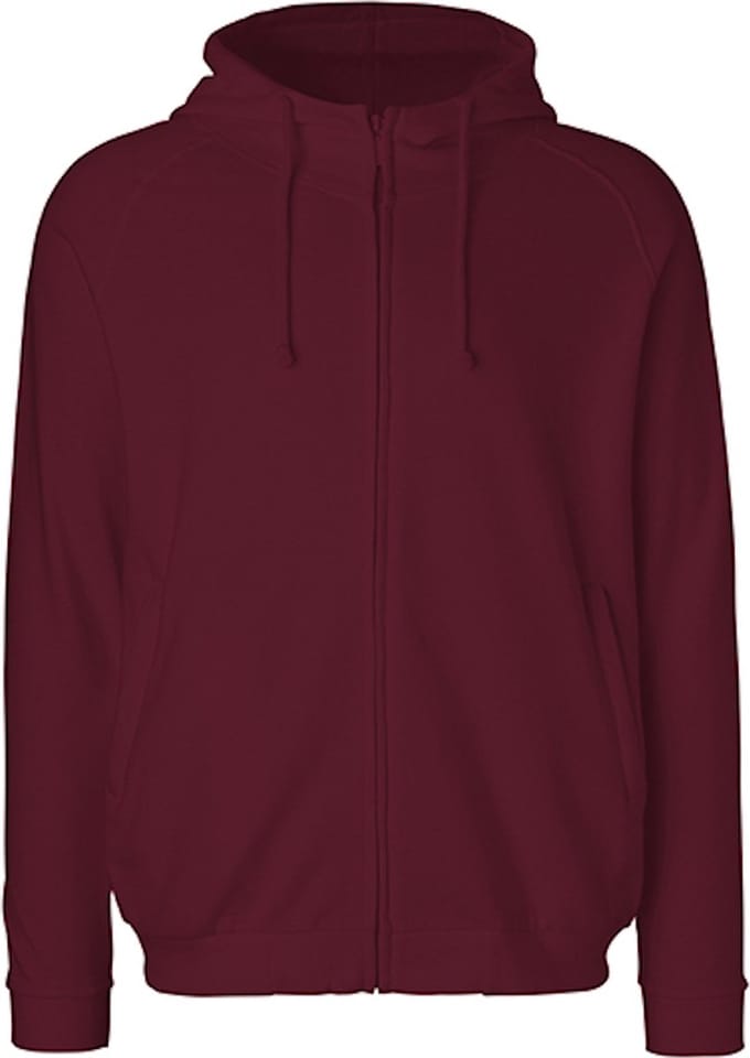 Unisex Hoodie met capuchon en rits Bordeaux - M