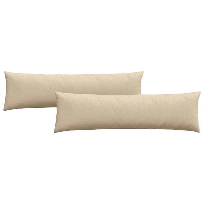 vidaXL - Zitkussens - 2 - st - Stof - Crème - 145 - x - 40 - cm