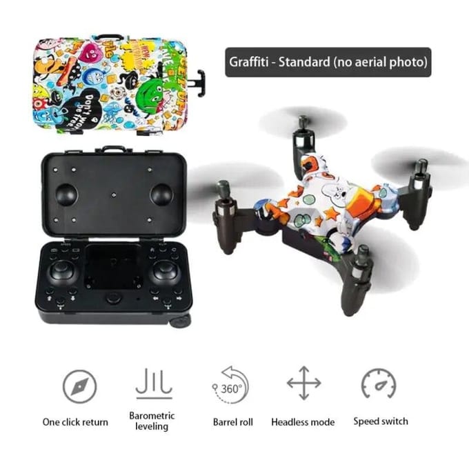 Mini Drone HD Wifi FPV Bagagevorm Afstandsbediening Drone met camera Opvouwbaar Quadcopter-speelgoed met één klik No camera oranje