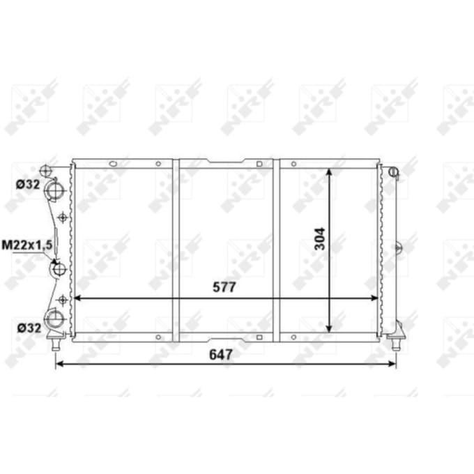 Radiator, motorkoeling NRF 58955