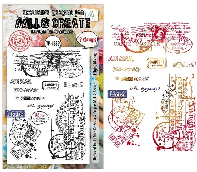 Aall & Create clearstamp A6 - Flight marks