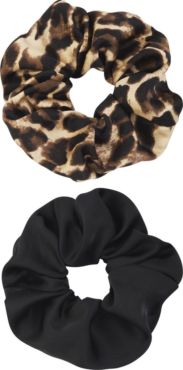 Scrunchie set wild duo - bruin zwart