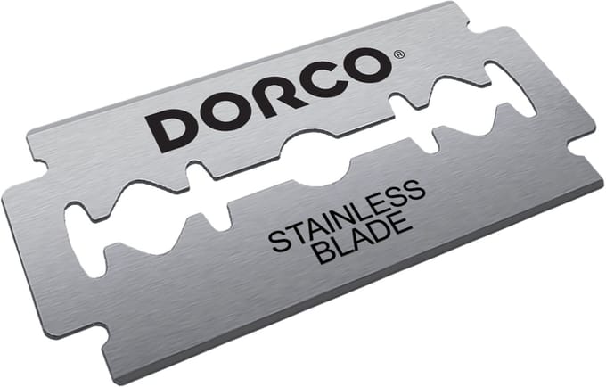 Dorco Platinum Double Edge Mesjes - Roestvrij Staal - 100 stuks - Scheermesjes