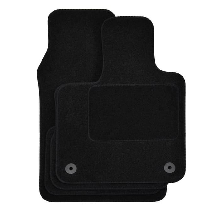 Vloermatten - Fiat - 500e - Zwart velours - 4 stuks - Antislip - Op maat gemaakt
