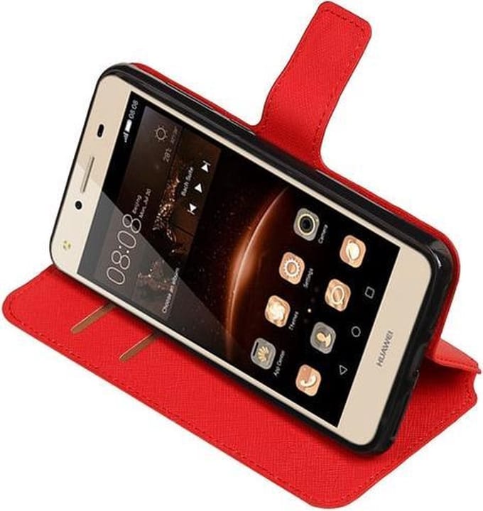 Rood Huawei Y6 II Compact TPU wallet case booktype hoesje HM Book