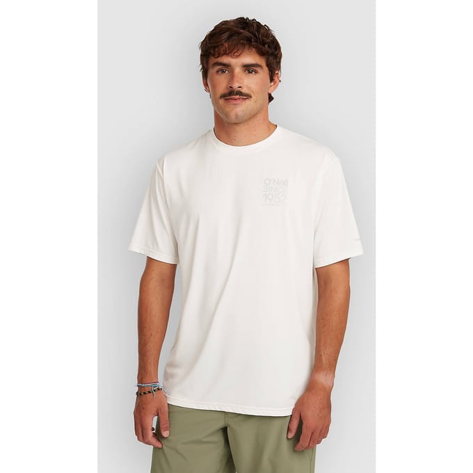 O´neill Hybrid Upf Polygiene Back Print Uv Korte Mouw T-shirt Wit L Man