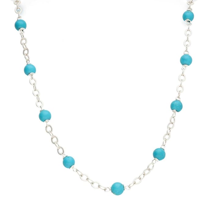 Bela Donaco Ketting Wrap Wire B6 – Hubei Turquoise – Sterling Zilver