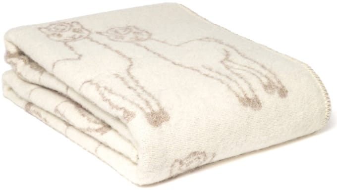 WOOOL Wollen Deken - ALPACA Friends (Beige) - 130x200cm - Omkeerbaar