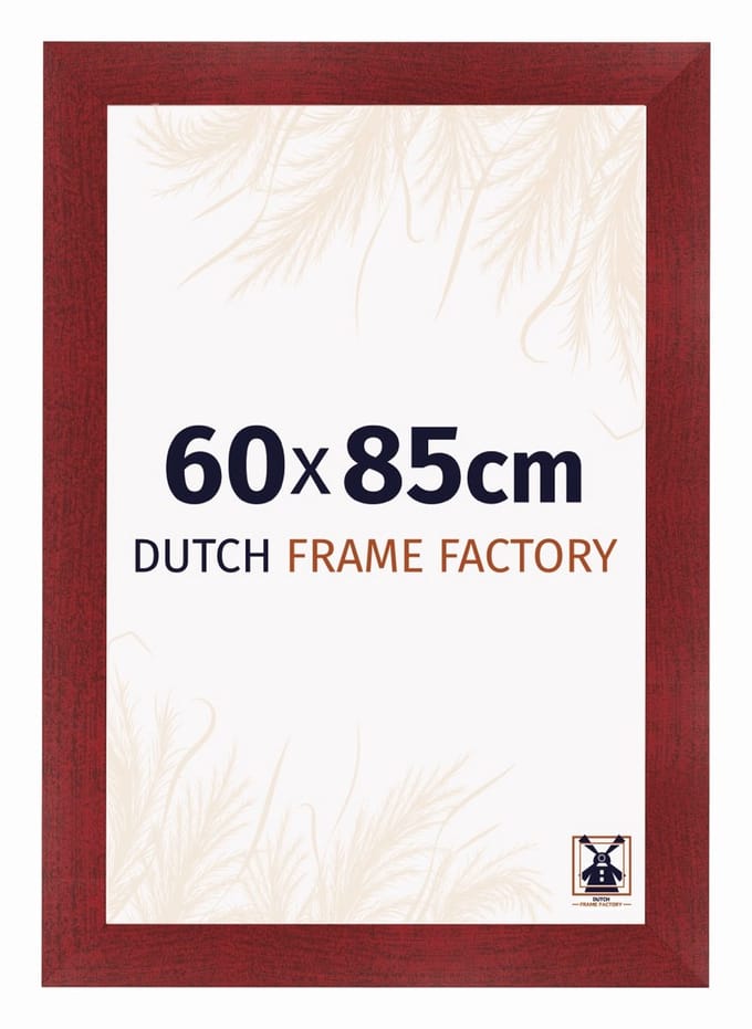 Fotolijst 60x85 cm - MDF - Wijnrood Geveegd - Praag