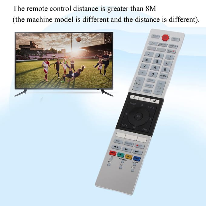 Vervangingsservice Ultra HD Smart TV Afstandsbediening Voor Toshiba CT‑90430 CT‑90429 wit