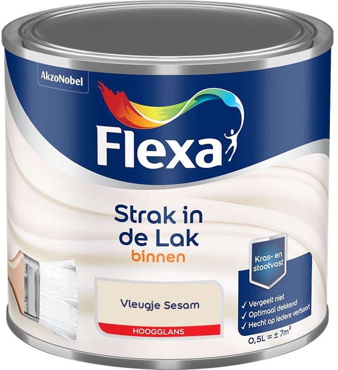 Flexa - Strak In De Lak Binnenlak Hoogglans - Vleugje Sesam - Mengverf - 500 Ml