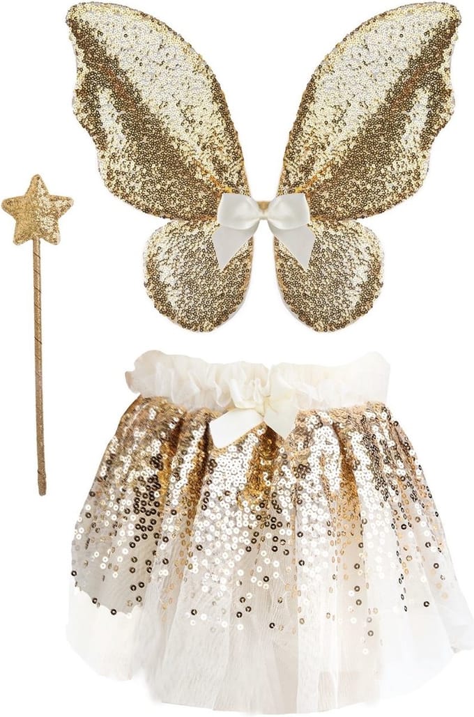 Great Pretenders Glitter Gouden Verkleedset 4-6 jaar