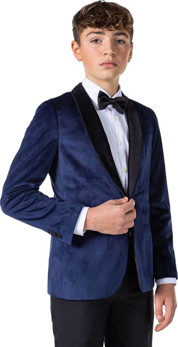 OppoSuits Deluxe Dinner Jacket - Deep Navy - Tiener Blazer - Colbert - Blauw - Maat 14 Jaar