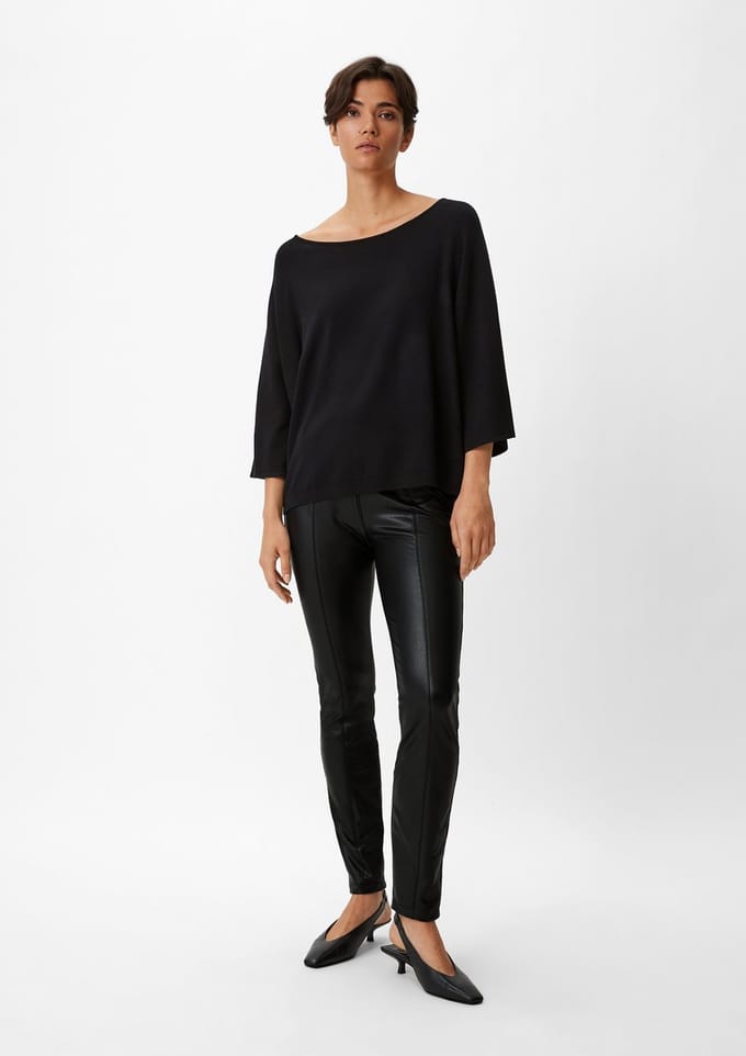Vrouwelijke nep leren broek COMMA