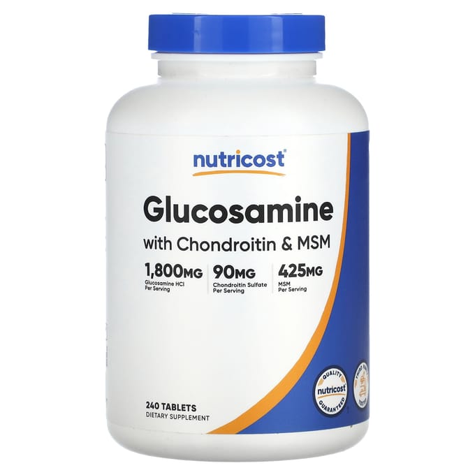 Nutricost, Glucosamine avec chondroïtine et MSM, 240 comprimés